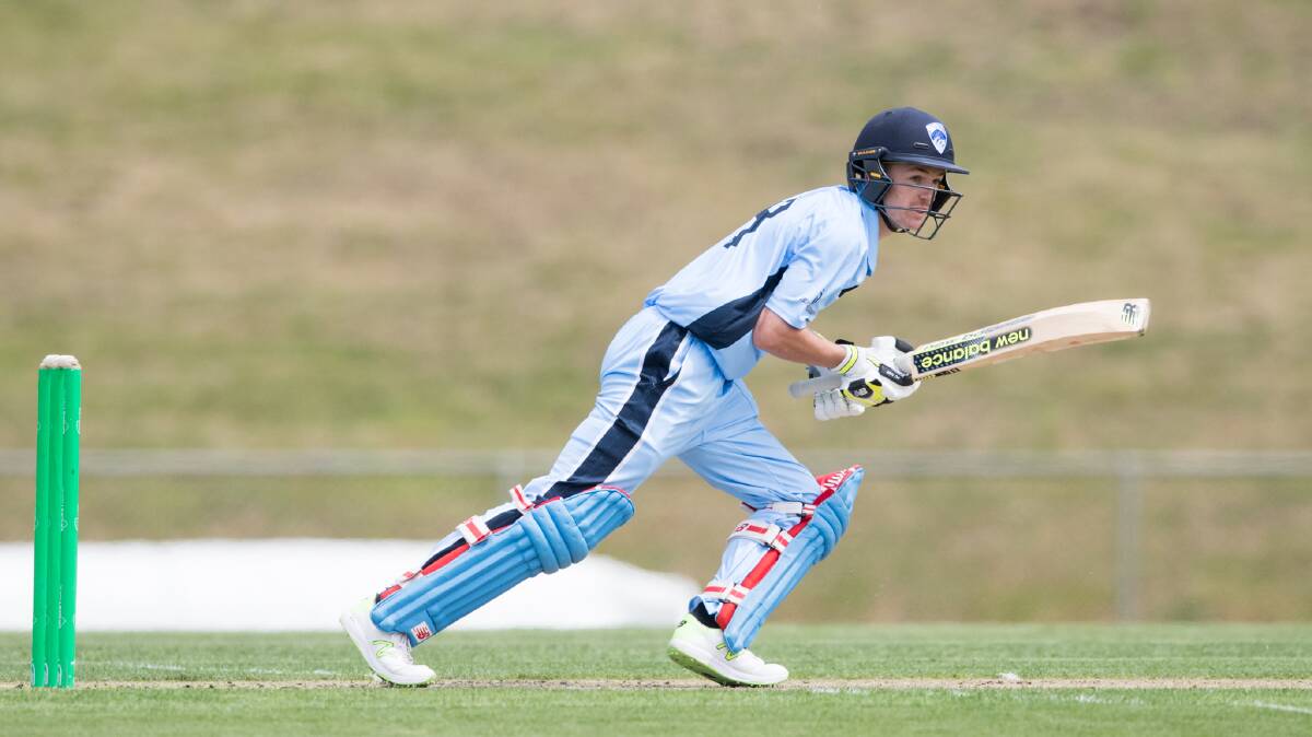 Star man: Sutherland's Austin Waugh in action for NSW Metro at the under-19s national championships. Picture: Cricket Australia