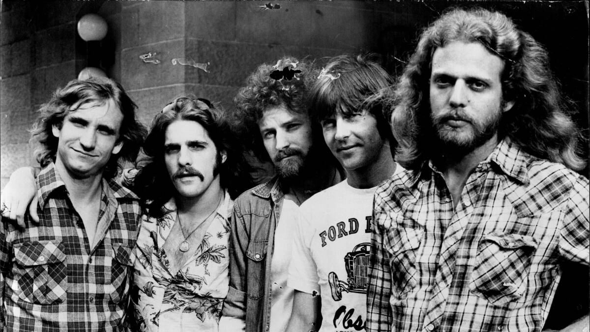 American rock band The Eagles pictured at the Sebel Town House in January, 1976. Picture: Fairfax Media