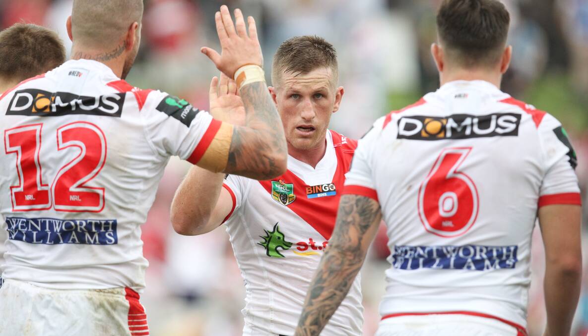 Digging in: Dragons halfback Josh McCrone wants St George Illawarra to continue their outstanding start to the season. Picture: Chris Lane
