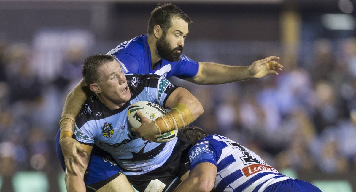 Wanted: Bulldogs prop Aaron Woods could join Sharks captain Paul Gallen at Cronulla. Picture: Craig Golding/AAP Images