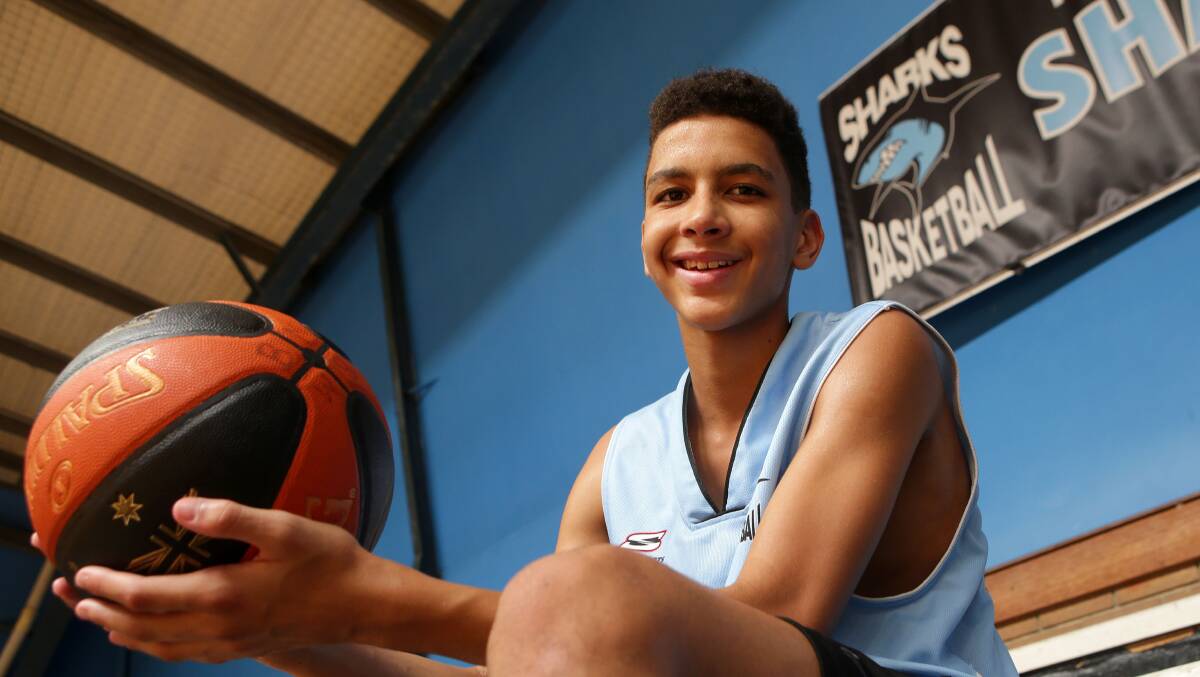 Big dreams: Sutherland Sharks junior Tyrese Proctor overcame a broken finger at the Australian Club Championships. Pictures: John Veage