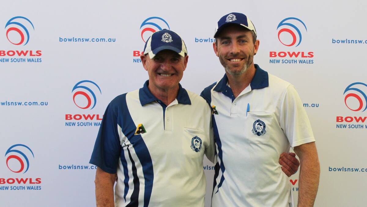 Michael Sharkey and Jay Bornstein. Picture: Bowls NSW