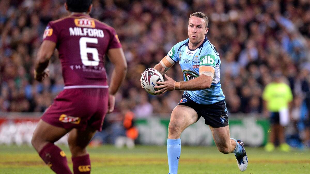 Top gun: Sharks five-eighth James Maloney will look to help NSW secure a series victory in State of Origin II next Wednesday night. Picture: Bradley Kanaris/Getty Images