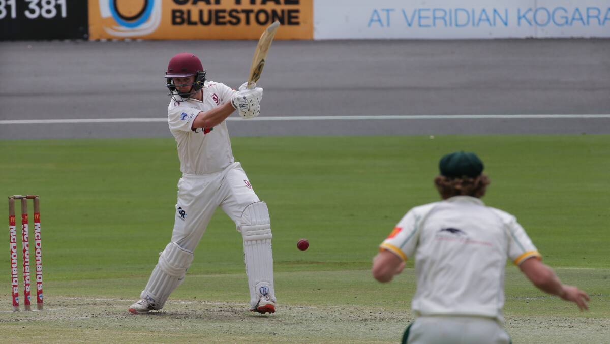 In vain: St George captain Nick Stapleton made 75 in the first innings for Saints against Hawkesbury at Hurstville Oval. Picture: John Veage
