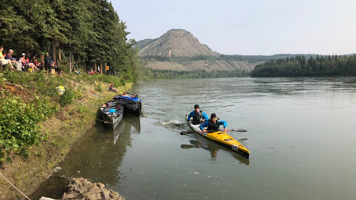 Huge effort: Woronora's Steve and Kate Dawson competing in the Yukon River Quest. Picture: Supplied