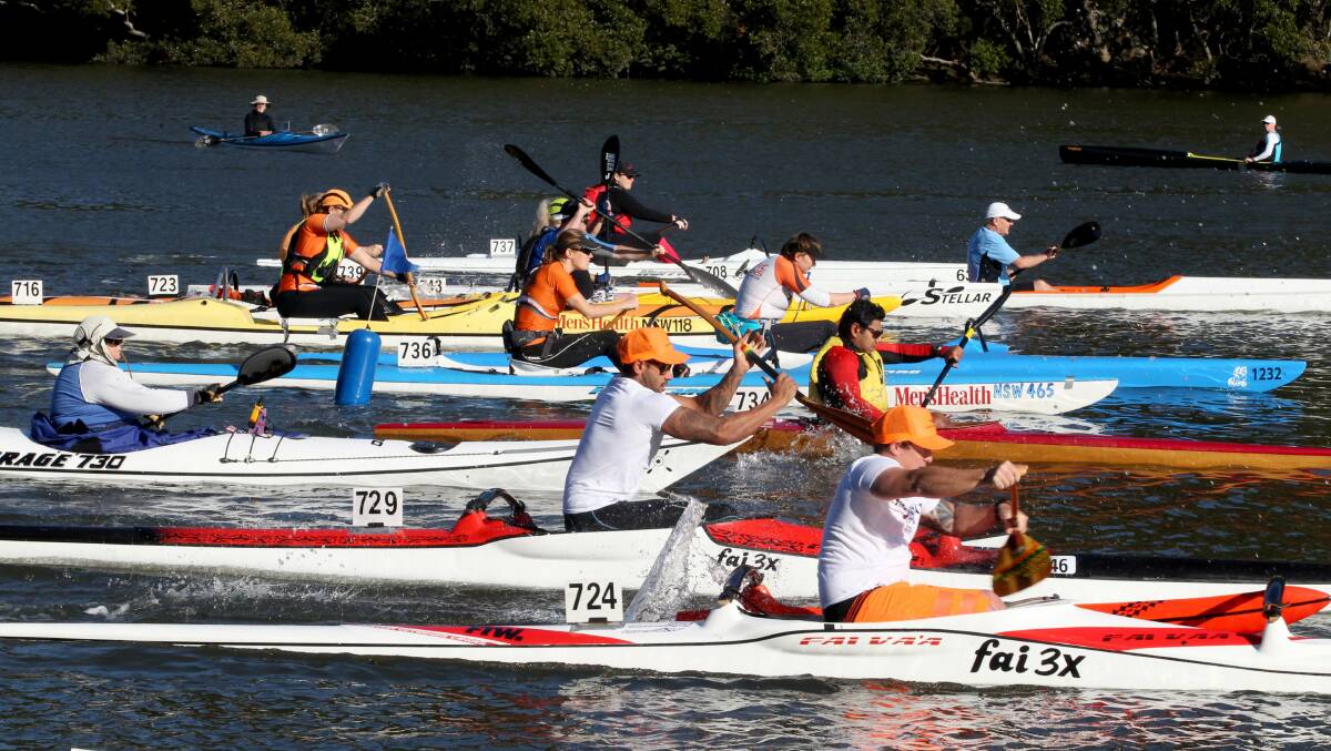 Returning to action: Paddles on the Woronora River during last year's event. Picture: Jane Dyson