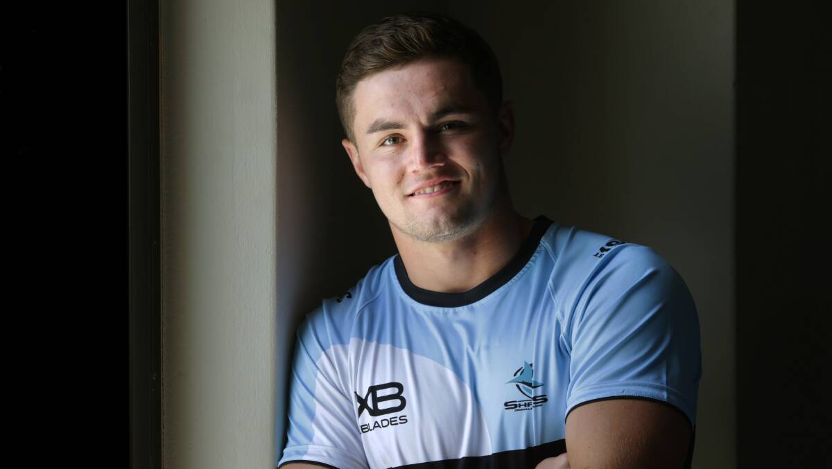 Bright future: Young Sharks halfback Kyle Flanagan. Picture: John Veage