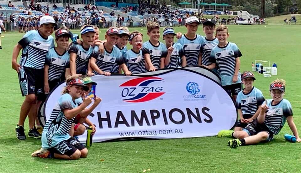 Champions: The Sutherland Shire Stingrays under-9s representative team that were crowned national Oztag champions. Picture: Supplied