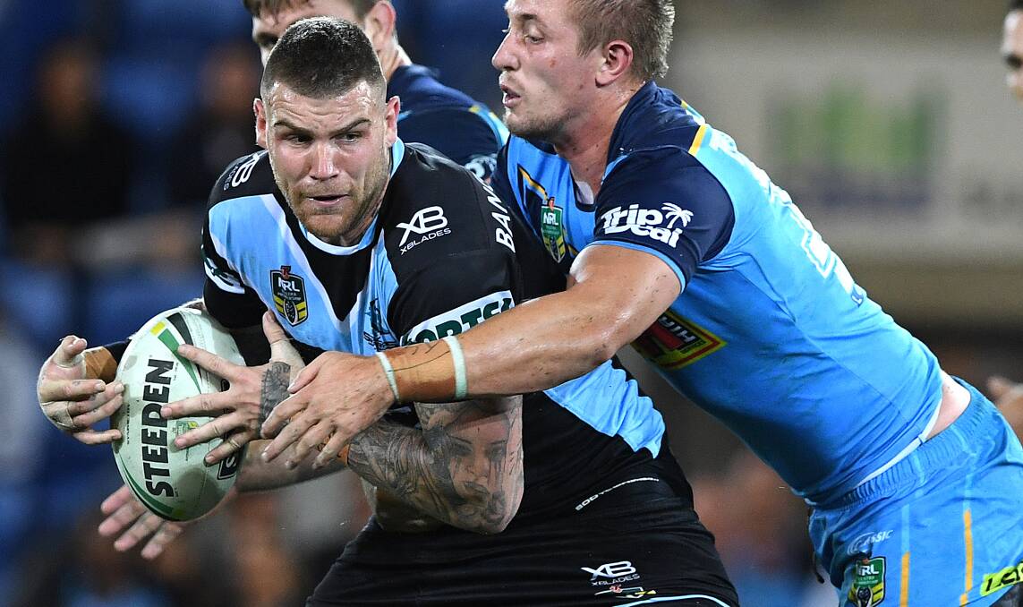 Unhappy hunting ground: Josh Dugan was injured at Cbus Super Stadium last season playing for the Dragons. Picture: AAP Image