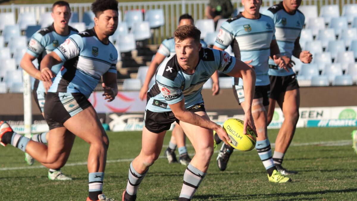 Young gun: Sharks under-20s hooker Jayden Brailey in action this season. Picture: Steve Montgomery/OurFootyTeam.com