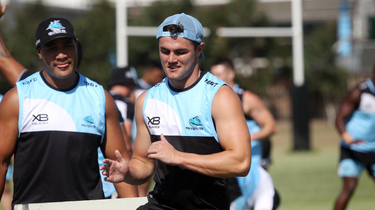 First crack: Sharks young gun Kyle Flanagan will start at five-eighth against Manly on Saturday night. Picture: Chris Lane