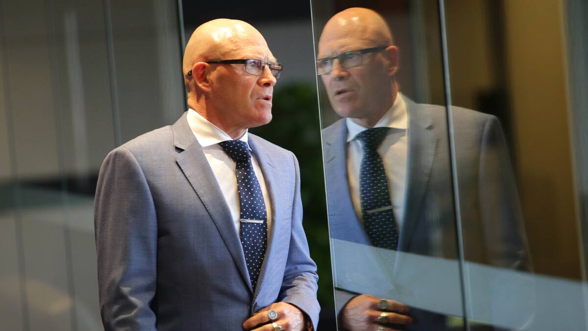 Man in the mirror: Sharks CEO Barry Russell. Picture: John Veage