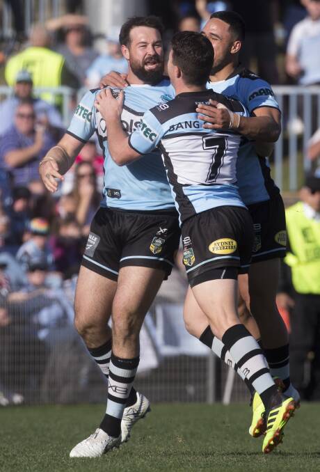 Big inclusion: Aaron Woods has proved the doubters wrong in his short stint at Cronulla so far. Picture: John Veage