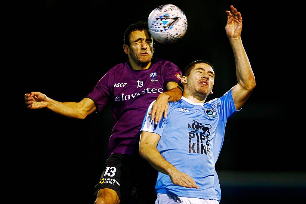 Tough night: The Sharks were beaten 2-0 by Hakoah. Picture: Football NSW