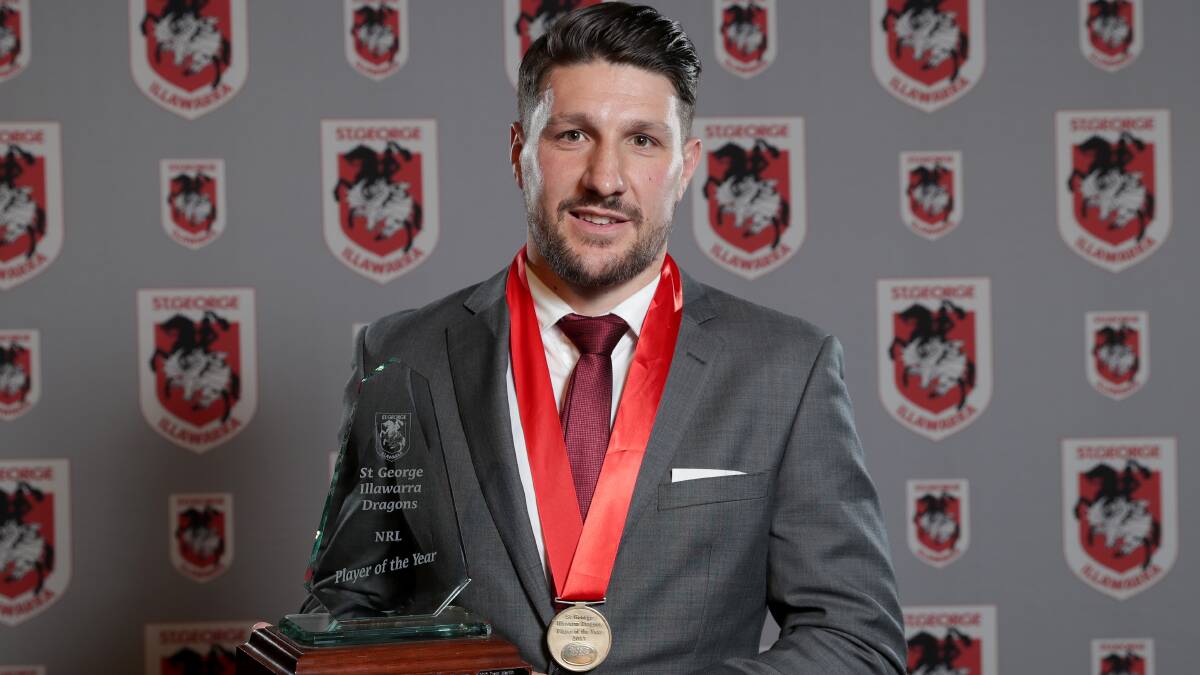 Best of the red V: Dragons captain Gareth Widdop. Picture: Gregg Porteous/St George Illawarra Dragons