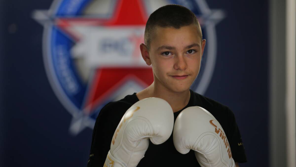 Young champion: Gymea Bay boxer Tyson Condor won the under-15s 54-kilogram national title in Perth last month. Picture: John Veage