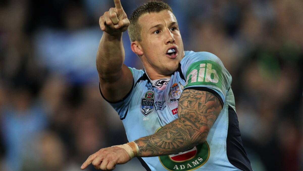 Black, white and Blues: Former NSW halfback Trent Hodkinson has joined Cronulla from Newcastle. Picture: John Veage