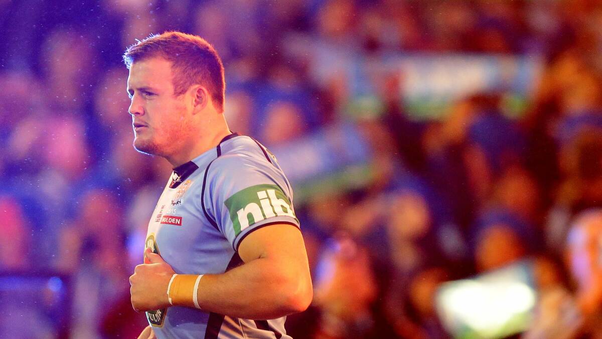 Veteran: Josh Morris runs out for NSW at the MCG for Origin II in 2015. Picture: Jonathan Carroll 