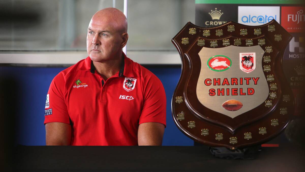 No charity: St George Illawarra Dragons coach Paul McGregor will use Sunday's Charity Shield against South Sydney as final preparation for round one. Picture: John Veage