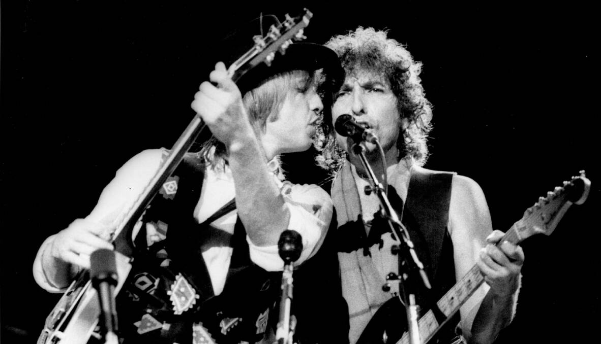 Tom Petty (left) performs with Bob Dylan in 1986. A Petty tribute show headlines this week's gig guide.