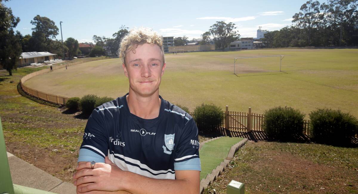 Once in a lifetime: Young Sutherland spinner Daniel Fallins will have the chance to line up alongside Steve Smith this summer. Picture: Chris Lane