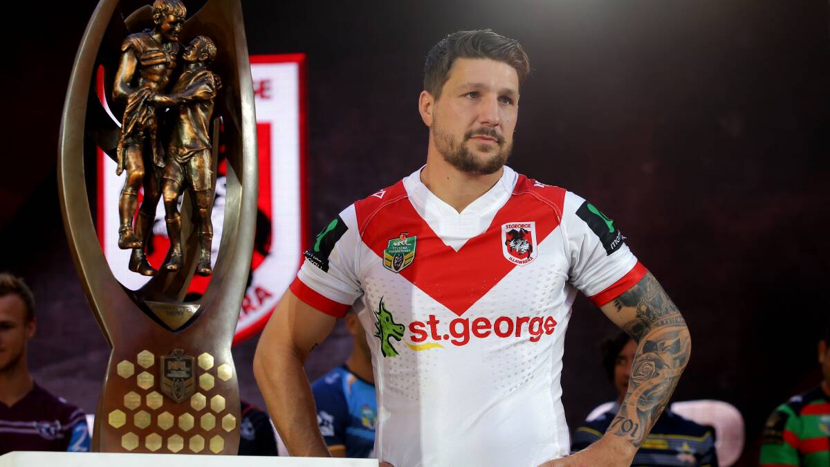Player of the year: Dragons captain Gareth Widdop was named his side's best player for the 2017 season. Picture: John Veage