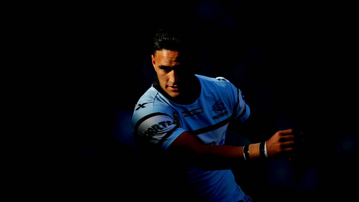 Gone: Cronulla have released star fullback Valentine Holmes from the final year of his contract with the Sharks. Picture: Chris Lane