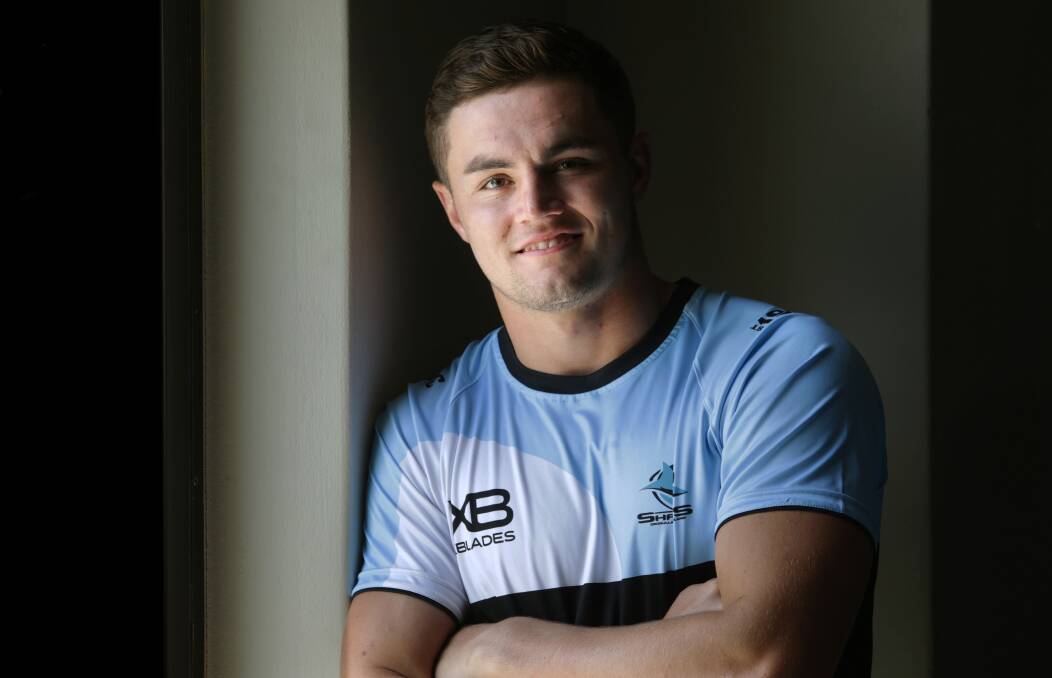 Eye on the future: Talented young Sharks half Kyle Flanagan plans on cracking a regular first grade spot this season. Picture: John Veage