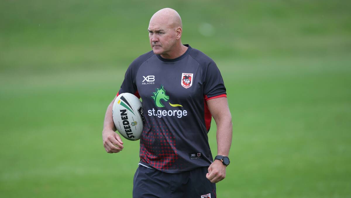 Wary: St George Illawarra coach Paul McGregor is wary of the Dragons' difficult few weeks with the Warriors up next. Picture: John Veage