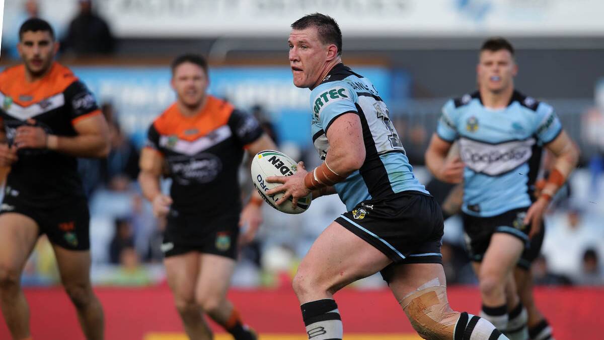 Still got it: Sharks captain Paul Gallen was outstanding as Cronulla beat the Tigers on Sunday. Picture: John Veage