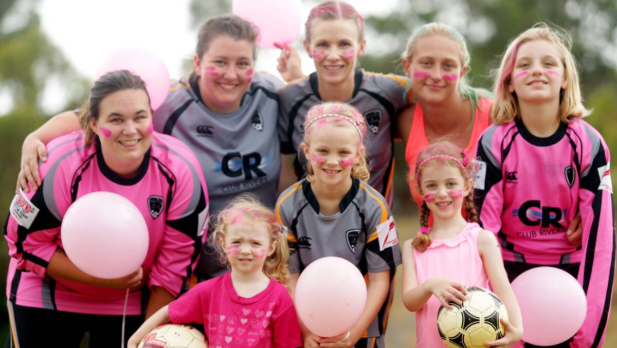 Plenty of pink: Peakhurst United will hold a women in football Pink Ribbon gala day and fete at Peakhurst Park next month. Picture: Chris Lane