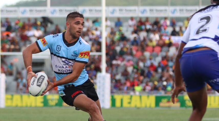 Chance: Will Kennedy was one of a number of young Sharks players looking to take their opportunity against Canterbury in PNG. Picture: Sharks/Twitter
