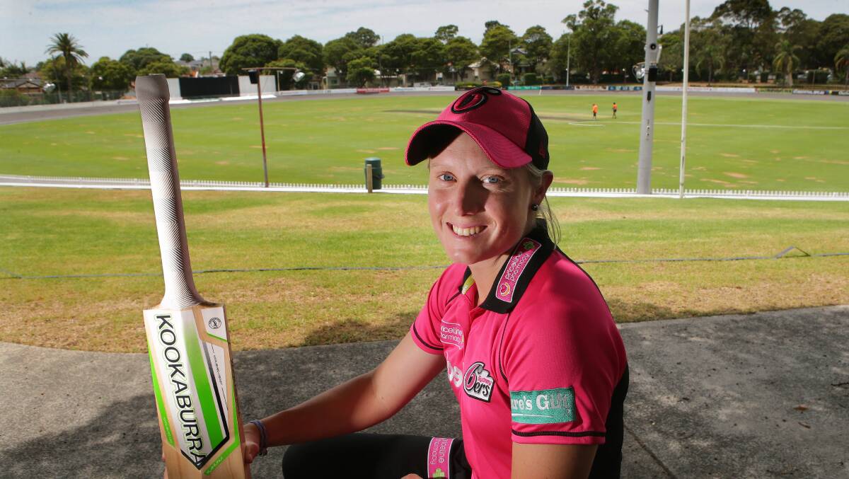 Home advantage: Sydney Sixers and Southern Stars representative Alyssa Healy ahead of the WBBL double-header at Hurstville Oval this weekend. Picture: John Veage