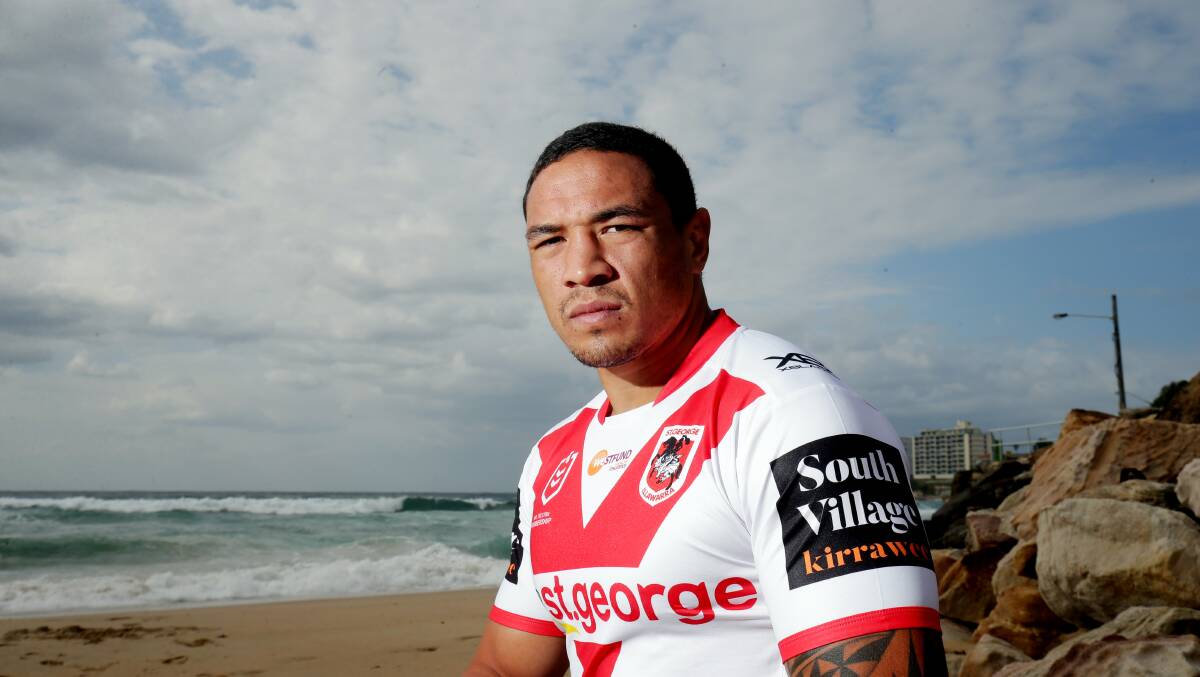 Focused: St George Illawarra forward Tyson Frizell is determined for the Dragons to compete for the NRL title again during the 2019 season. Picture: Chris Lane