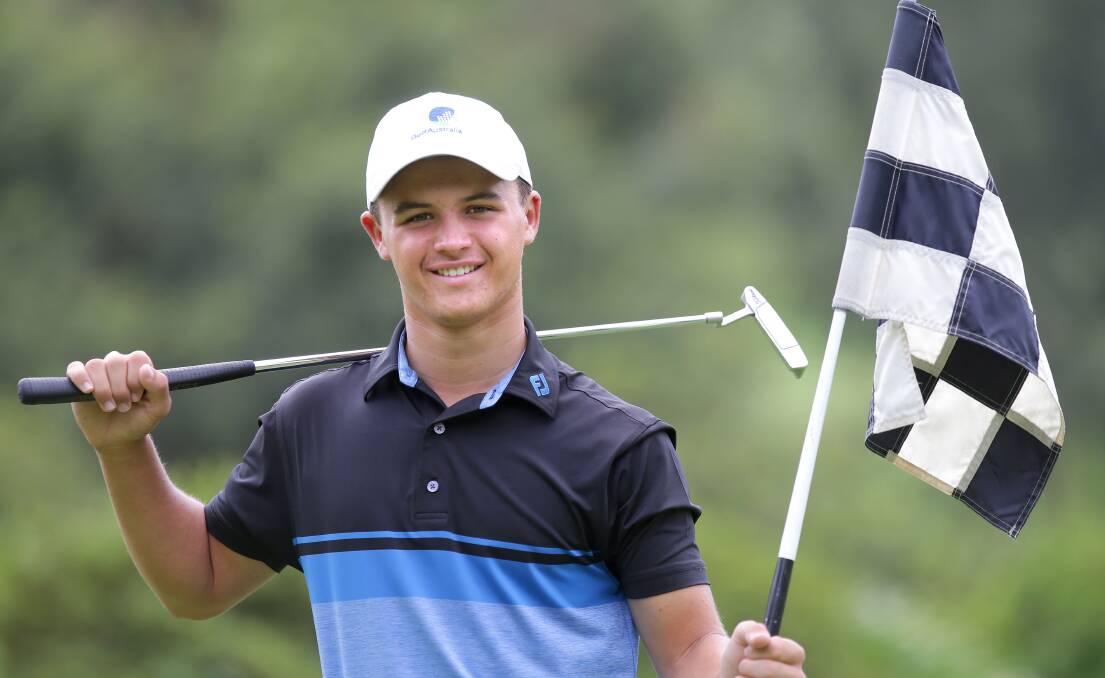 Flying high: Bexley golfer Harrison Crowe will represent NSW at the Junior and Senior Australian Interstate Series in April and May. Picture: John Veage