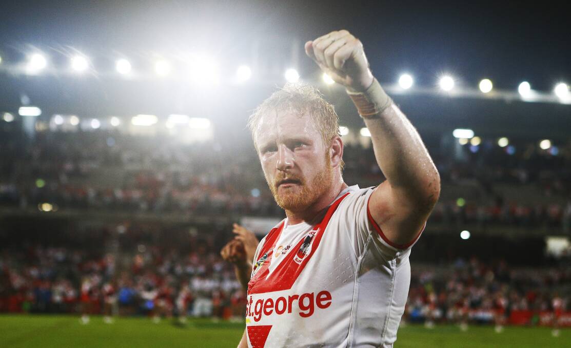 Prepared: St George Illawarra forward James Graham says the Dragons will be wary of the wounded Sharks on Friday night. Picture: AAP