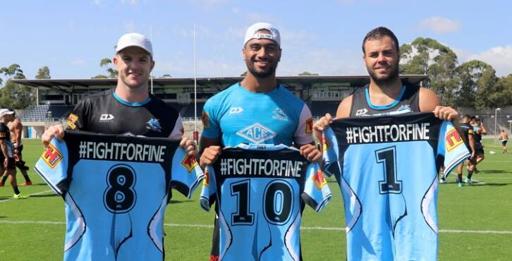 Ronaldo Mulitalo will wear Cronulla's No.10 jersey at the Perth Nines this weekend. Picture: Sharks