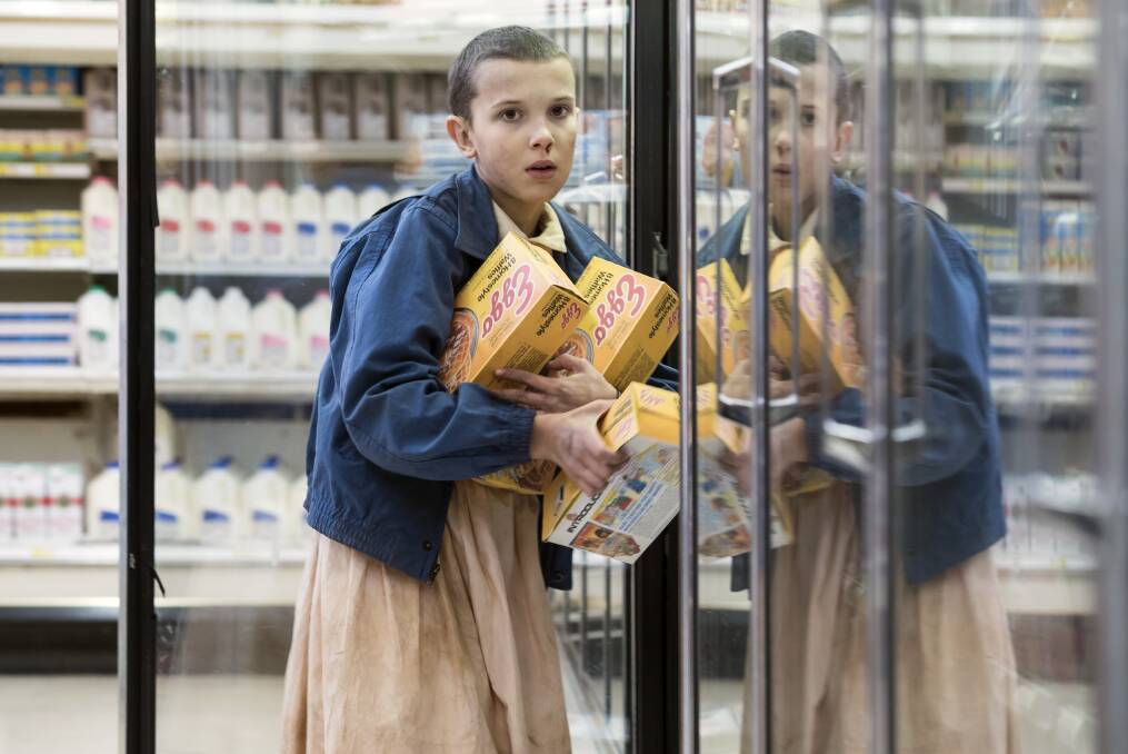 Iconic: Millie Bobby Brown is a scene-stealer as Stranger Things' Eleven.