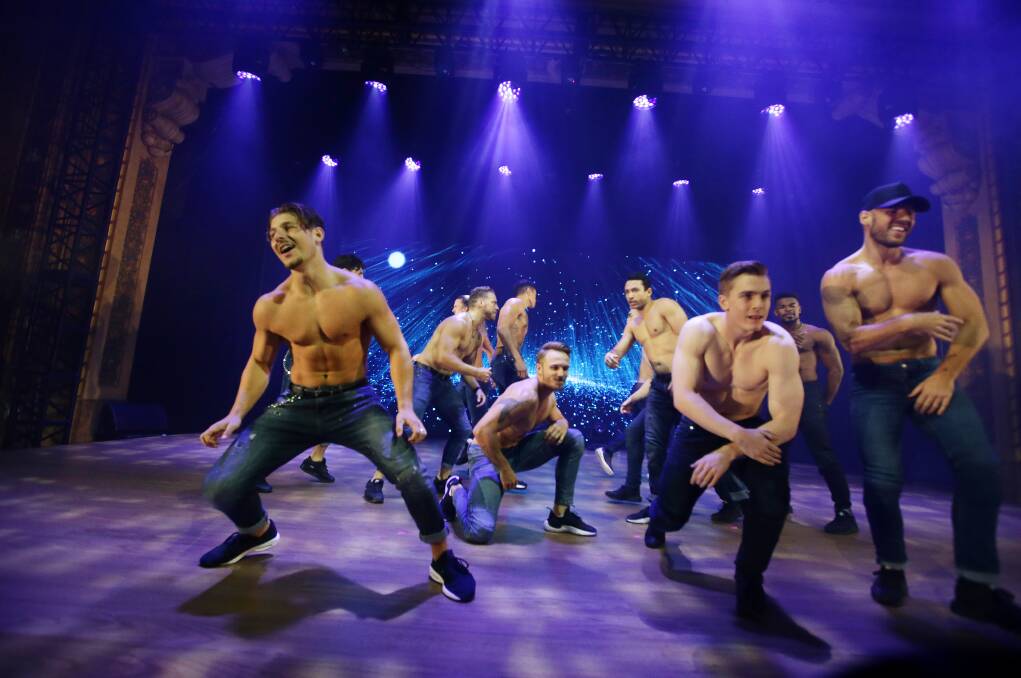 On hold: The Magic Mike Live show in Melbourne last year. The Sydney shows have been cancelled. 