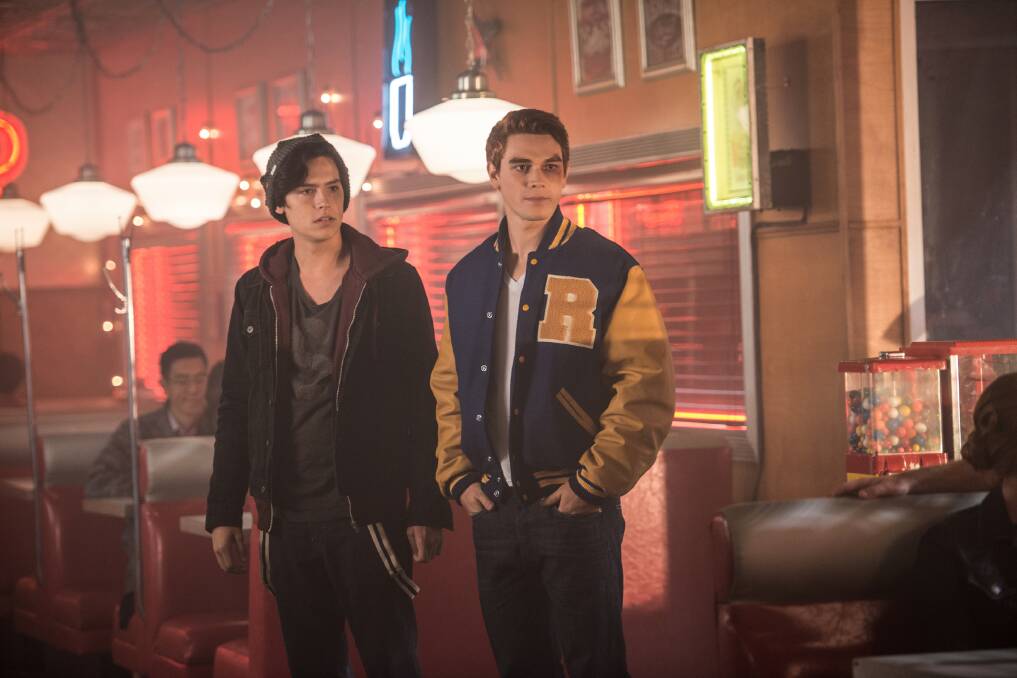Gloriously over-the-top: Cole Sprouse and KJ Apa star as Jughead Jones and Archie Andrews in the monumentally successful teen mystery Riverdale.