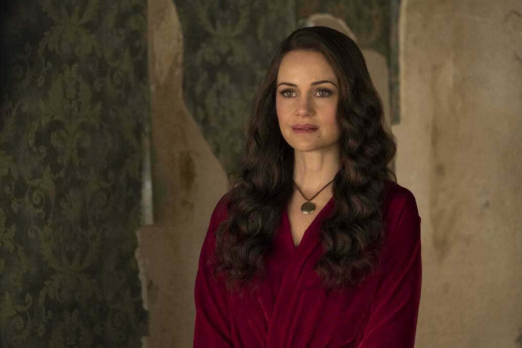 Scary stuff: Carla Gugino stars as mother of the clan, Olivia Crain, in The Haunting of Hill House.