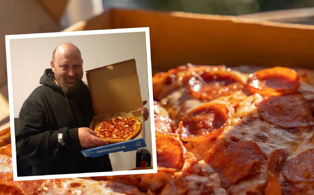Anthony Fenton has won a year's worth of free pizza. Pictures: Dominos