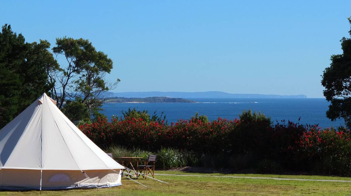 Snuggle up in a tent with a view.