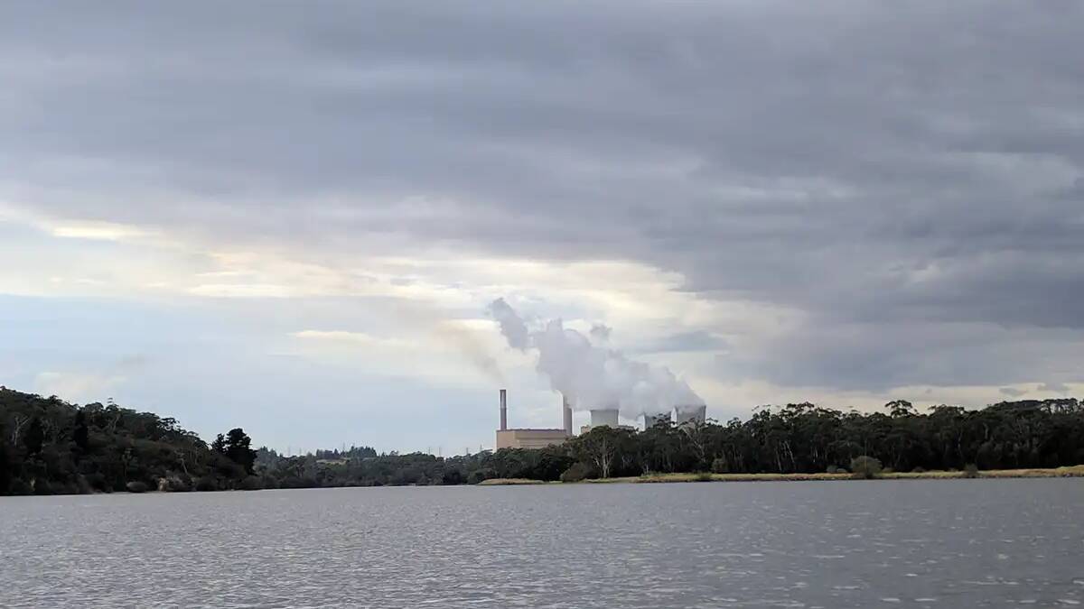 Lake Narracan: one of the lakes we sampled sediments from, near a coal-fired power station in Latrobe Valley. Larissa Schneider, Author provided