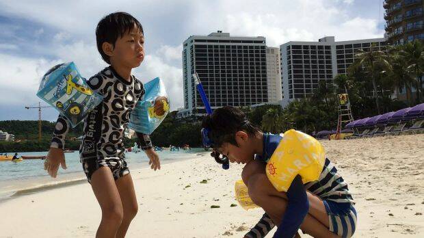 Life continues on Guam, which has been the focus of North Korean threats in the past. Photo: AP
