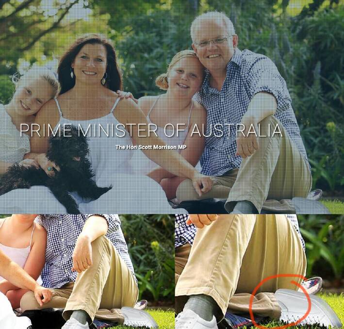 ScoMo's shoes victim of Photoshop fail