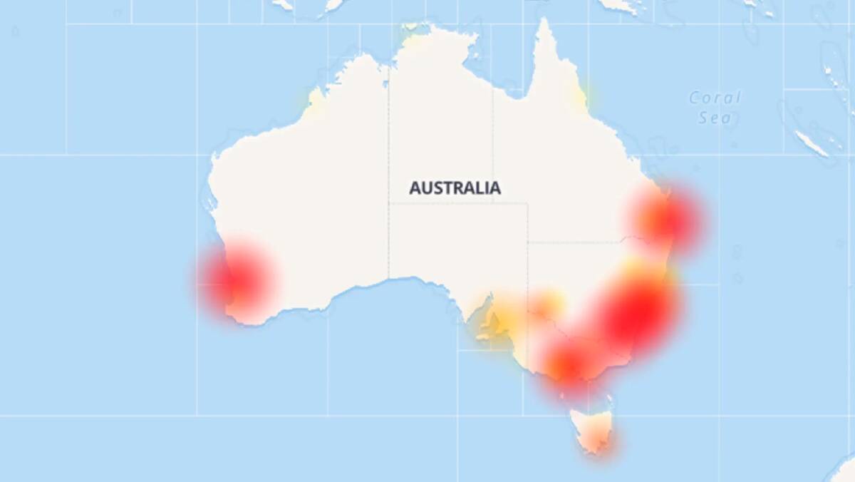 Telstra outages at 5pm across Australia according to Down Detector.