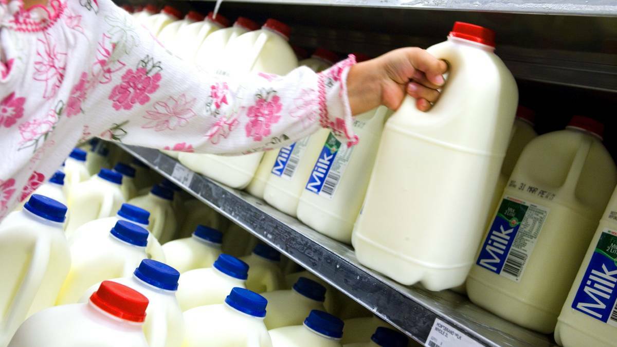 Coles will increase the price of its 3-litre branded milk from $3 to $3.30 until the end of the year. Woolworths will do the same until mid-October. Picture: AAP