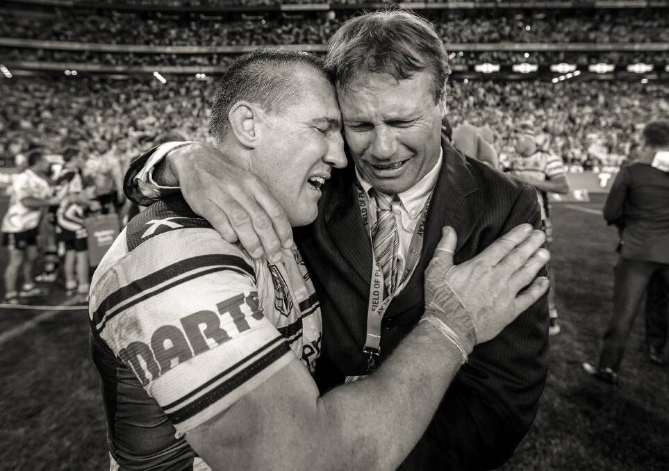 50 Years of Tears: Grant Trouville's award-winning photograph of Paul Gallen and Andrew Ettingshausen. Picture: Grant Trouville