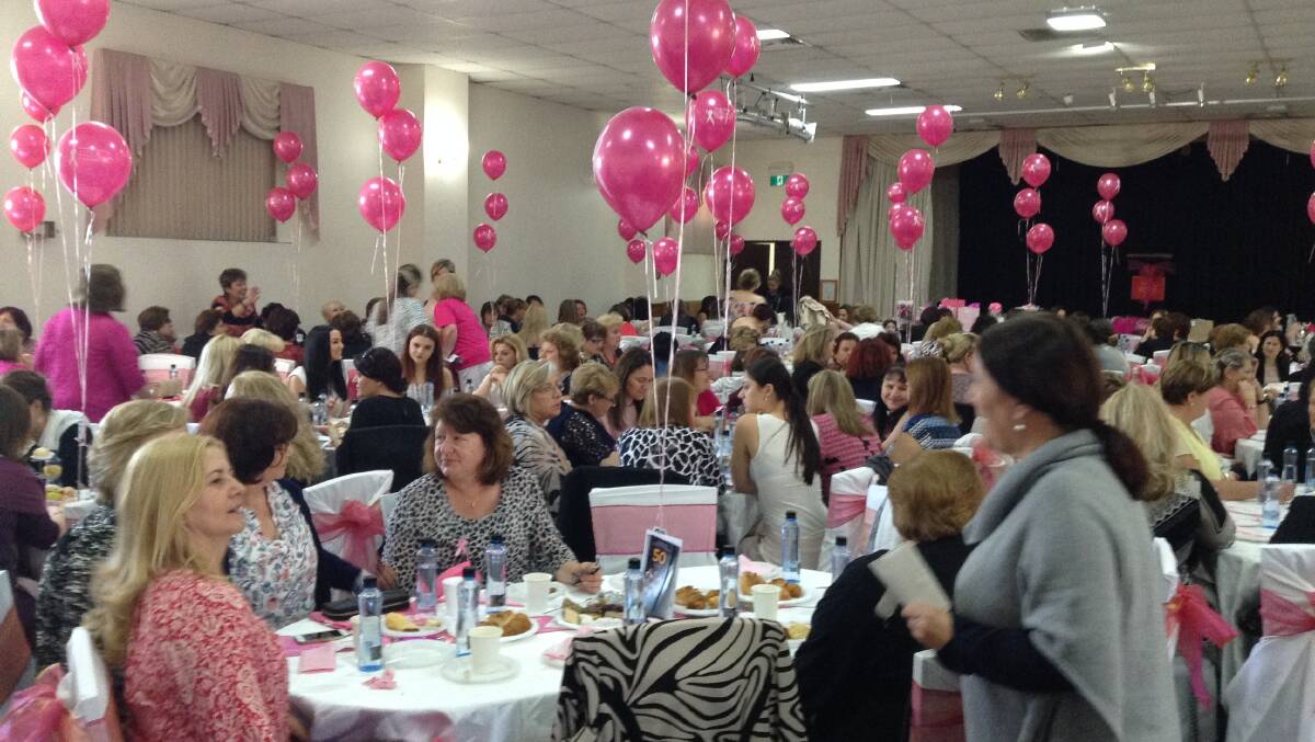Pink Ribbon Day: A big crowd gathered in support of breast cancer research, during an event in Rockdale recently. Picture: Supplied